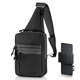 M-Tac CCW Sling Bag for Men & Women - EDC Shoulder Bag Tactical - Crossbody Concealed Carry Bag - Mens Chest Pack (Black)