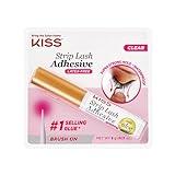 KISS Strip Lash Adhesive, Lash Glue, 24hr Strip Eyelash Adhesive, Clear, Includes Lash Adhesive, Long Lasting Wear, Can Be Used with Strip Lashes and Lash Clusters