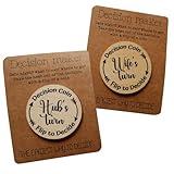 HDSterHeart Decision Maker Coin Funny Couple Gifts for Women Men, Couples Decision Making, Wooden Decision Flip Coin, Double-Side Decision Coin, Gift for Husband Wife, Funny Couple Games