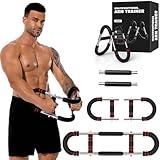Twister Arm Trainer for Men - Adjustable Chest Workout Equipment for Home Gym, Muscle Builder & Strength Training for Arms, Chest. Red, 70-110lb