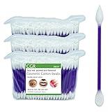 900pcs CGR Precision Cotton Swabs with Pointed and Flattened Tip Cosmetic Makeup Applicator(3x300pcs in bags)