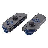 eXtremeRate Replacement Full Set Buttons for JoyCon, Clear Blue Custom ABXY Direction Keys SR SL L R ZR ZL + - Home Capture Trigger Buttons Springs for Nintendo Switch & Switch OLED