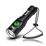 WINDFIRE Dive Light Scuba Diving Flashlight, Super Bright Rechargeable Waterproof Torch with Power Indicator, 3 Modes Underwater Lights, Scuba & Snorkeling Safety Dive Lights for Night Diving