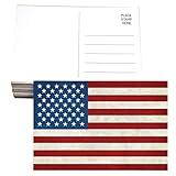 RXBC2011 Patriotic American postcard United States of America flag vintage postcards 4x6 Inch Pack of 50