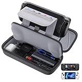 JSAUX Carrying Case Compatible with Steam Deck/ROG Ally/Switch 2, Protective Hard Shell Carry Case Built-in Charger & Docking Station Storage, Portable Travel Bag for Steam Deck OLED/ROG Ally X