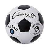 Champion Sports Retro Soccer Ball, Size 5 , Black/White