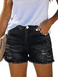 MixShe Shorts for Women Denim Pants Womens Jeans Spring Break Essentials Fashion Beach Vacation Clothes Summer Outfits Black X-Large
