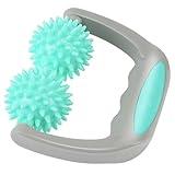 Coolife Fascia Release Spiky Massage Roller, Cellulite Massager - Deep Tissue Massage Tool for Neck Shoulder Legs, 2 Balls Pressure Trigger Point Myofascial Manual Body Massager for Women Men