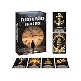 ZHQGYN Manifest Success Career and Money Oracle Deck of Black and Gold Money Moves Oracle Cards(3.42“ × 4.72")