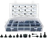 Dsnaduo 160 PCS Black Automotive Rubber Bumper Assortment, Rubber Stop Bumper Stopper Compatible With GM Ford and Chrysler Replace 20030, 8210, fit many models