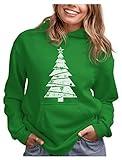 Tstars Big White Xmas Tree Ugly Christmas Hoodie for Women Teen Girls Holiday Pullover Hoodies Large Green
