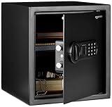 Amazon Basics Steel Home Security Electronic Safe with Programmable Keypad Lock for Documents, Jewelry, Valuables, 1.2 Cubic Feet, Black, 13"W x 13"D x 14.2"H