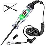 Automotive Test Light with 3-48V LED Digital Display, Circuit Tester Automotive with Voltmeter and Dual Color Polarity Indicator Light, Electrical Voltage Test Pen with Sharp Stainless Probe