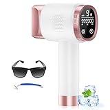 Aopvui Laser Hair Removal for Women and Men, IPL with Ice-Cooling System for Nearly Painless And Long-Lasting Result At-Home Permanent Hair Removal Device 999999 Flashes for Whole Body Use
