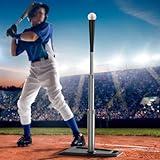 Brinnia Portable Batting Tee for Baseball, Baseball Tee for Hitting, Height Adjustable Softball Tee with Premium Rubber Top, Baseball Tees for Hitting, Softball Tee for Kids/Adults (24 in - 45 in)