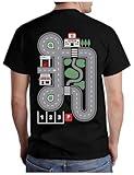 Tstars Playmat Car Track Shirt for Dad Gifts for Dads Fathers Day Play Cars Roads on Back Mens T-Shirt X-Large Black