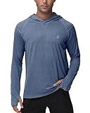 Roadbox UPF 50+ Fishing Shirts for Men Long Sleeve UV Sun Protection Hoodie Outdoor Hiking Shirts