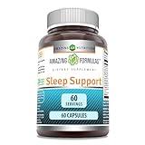 Amazing Formulas Sleep Support | Blend of Melatonin, Valerian Root, Chamomile Extract, GABA, 5-HTP, Theanine & More | 60 Capsules Supplement | Non-GMO | Gluten-Free | Made in USA