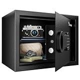 Bonsaii Safe, 0.6 Cubic Safe Box with Electronic Keypad, Removable Shelf, for Valuables Jewelry and Documents in Home, Hotel, or Business, 9.84" x 13.78" x 9.84" Inches, SF002