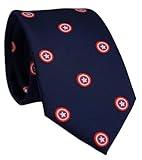 zenffo Retro Game and Movie Fans Tie for Men, Patterned Navy Blue Designer Necktie