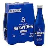 Saratoga Spring Water Bottles, 6 Pack - Still Bottled Water with Naturally Occurring Minerals - Recycled PET Plastic Bottles - 16 Fl Oz