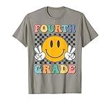 Fourth Grade Team Teachers Boys Girls Retro Smile 4th Grade T-Shirt