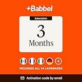 Babbel Language Learning Software - Learn to Speak Spanish, French, English, & More - All 14 Languages Included, Audio Lessons - Compatible with iOS, Android, Mac & PC (3 Month Subscription)