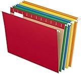 Pendaflex Hanging File Folders, Letter Size, Assorted Colors, 1/5-Cut Adjustable Tabs, 25 Per Box (81663)