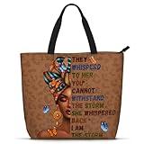 African American Tote Bags For Women Black Art Shoulder Handbags Fit Work Beach
