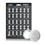 NICEBATT LR44 Batteries 60 Pack, AG13 L1154F 357 303 SR44 A76 Premium Alkaline 1.5V Button Coin Cell Battery