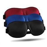 LKY DIGITAL Sleep Mask for Side Sleeper 3 Pack, Blackout 3D Eye Mask for Sleeping, Night Blindfold for Men Women