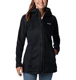 Columbia Womens Benton Springs II Long Full Zip Fleece Hoodie, Black, X-Large