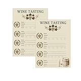 Remarkabel Wine Tasting Card Scorecard Wine Score Card Rating Sheet for Party Wine Tasting Placemats for Small Gatherings, Birthday Parties