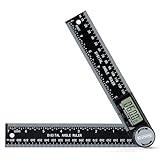 Kirphealy Digital Angle Finder Protractor, 7inch 200mm Angle Gauge Professional Measuring Tool, Third Generation Adjustable Angle Ruler, Quick Display for Carpentry Construction and Home Improvement