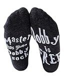 Coshang Dobby Socks Unisex Funny Novelty Dobby Is Free Knitted Words Cute Stocking Stuffers Christmas Gtifts