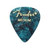 Fender Premium Celluloid Guitar Picks 351 Shape, Ocean Turquoise, Medium, 12-Pack
