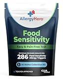 AllergyHero Comprehensive Food Sensitivity Test Kit for Adults & Kids – Easy At-Home Use, Evaluates 286 Foods & Beverages and Identifies Dietary Triggers, Helps with Precise Dietary Choices & Wellness