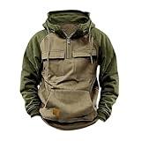 SHAOBGE Todays Daily Deals Clearance Todays Daily Deals Prime The Day 2024 Men Tactical Sweatshirt Quarter Zip Cargo Pullover Hoodies,Workout Sports Running Outdoor Winter Jackets Khaki Large