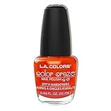 L.A. COLORS Color Craze Nail Polish, Moody Red CNP435