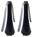 PATIOSIR Fly Swatter for Outside/Inside Meal, Picnic, Barbeque, Events - Battery Operated Food Spinning Fan (Black Color, 2pcs)