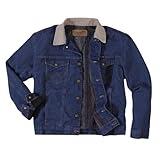 Wrangler mens Western Style Lined denim jackets, Denim/Blanket, 44 US
