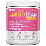 RSP NUTRITION AminoLean Pre Workout Powder, Amino Energy & Weight Management with Vegan BCAA Amino Acids, Natural Caffeine, Preworkout Boost for Men & Women, 30 Serv, Pink Lemonade…