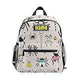 Glaphy Custom Kid's Backpack, Insects Bugs Spiders Beetles Toddler Backpack for Daycare Travel Personalized Name Preschool Bookbags for Boys Girls