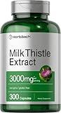 Horbäach Milk Thistle Supplement | 3000mg | 300 Capsules | Herbal Extract | Non-GMO, Gluten Free