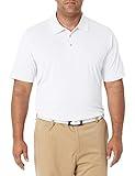 Amazon Essentials Men's Golf Polo Shirt, Moisture-Wicking Quick Dry, Short Sleeve, White, Large