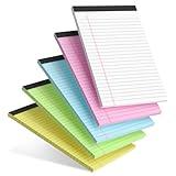 AILZFEI 5pcs Small Note Pad 5x8 Notebook College Ruled Color Legal Pads Paper Notepads 5 Pack Study Back Writing Pads 5 x 8 Legal Pads Perforated Narrow Ruled Pads of Paper (Multicolor)