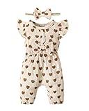 Mioglrie Newborn Baby Girl Clothes Short Sleeve Romper Cute Infant Newborn Girl Clothes One-Piece Baby Girl Outfits 0-3 months baby Girl Clothes