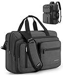 BAGSMART 3 In 1 Laptop Bag for Men, Computer Briefcase 17.3 Inch Laptop Water-Repellent Shoulder Bag, Computer Bag Business Travel Office, Black