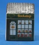 Birchcroft Porcelain China Collectable Thimble - Miniature House Shape - Bookshop, White