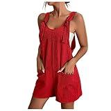 LRMQS Prime of Day Deals Today 2024 Rompers for Women 2024 Shorts Casual Trendy Beach Loose Fit Sleeveless Romper Jumpers Cruise Summer Outfits Clothes Orders Peime Summer Vacation Outfits for Women